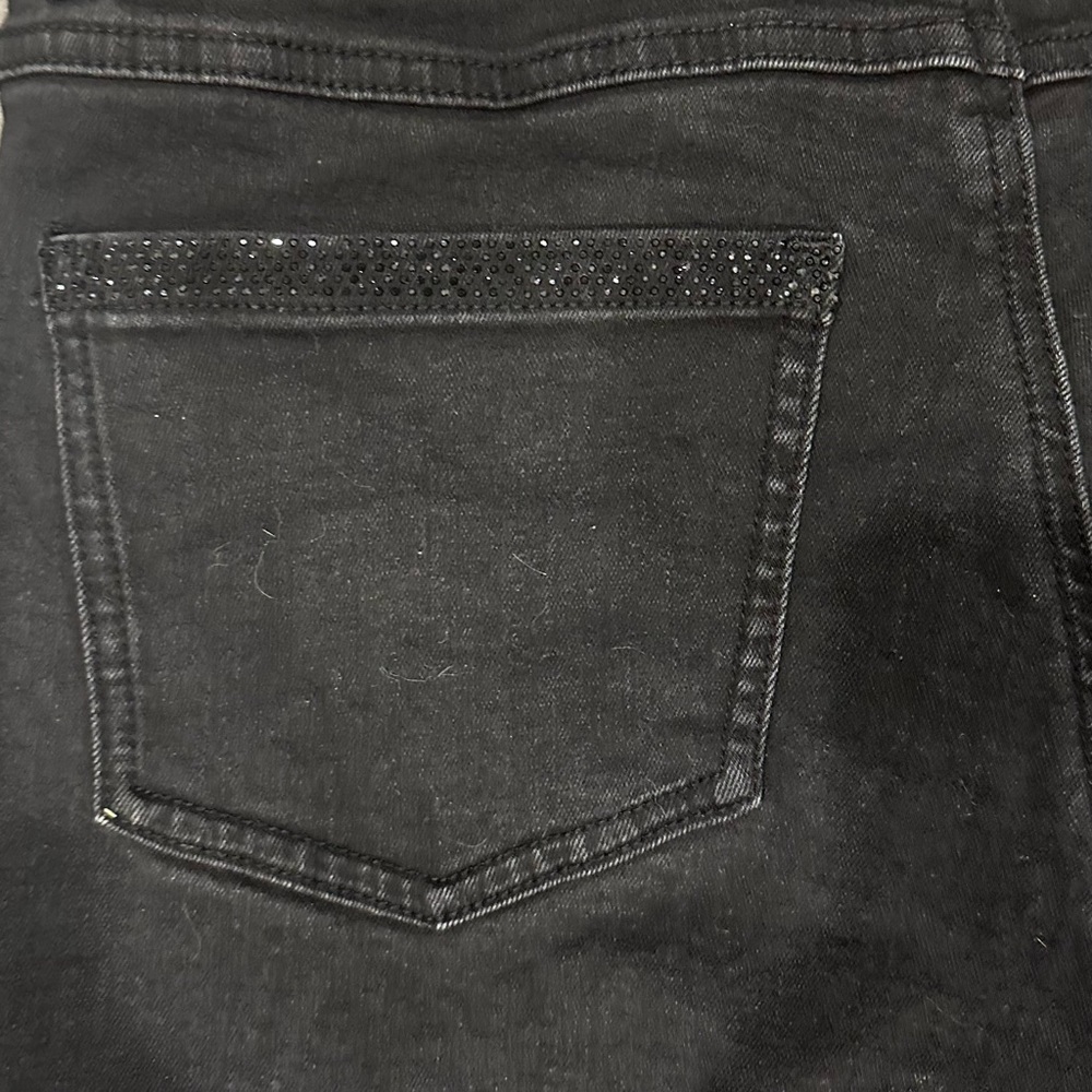 Joseph Ribkoff Black Jeans – Size 10 – Crystal Embellished Back Pocket - Picture 3 of 7